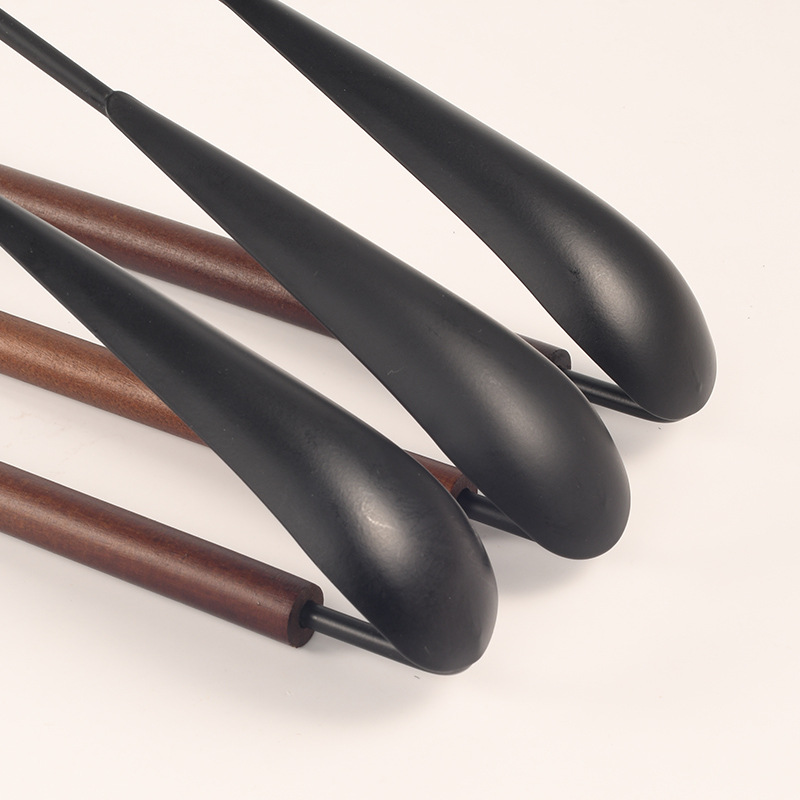 实木铁艺衣架金属宽肩无痕衣挂服装店家用裤架多功能轻奢铁木衣架详情11