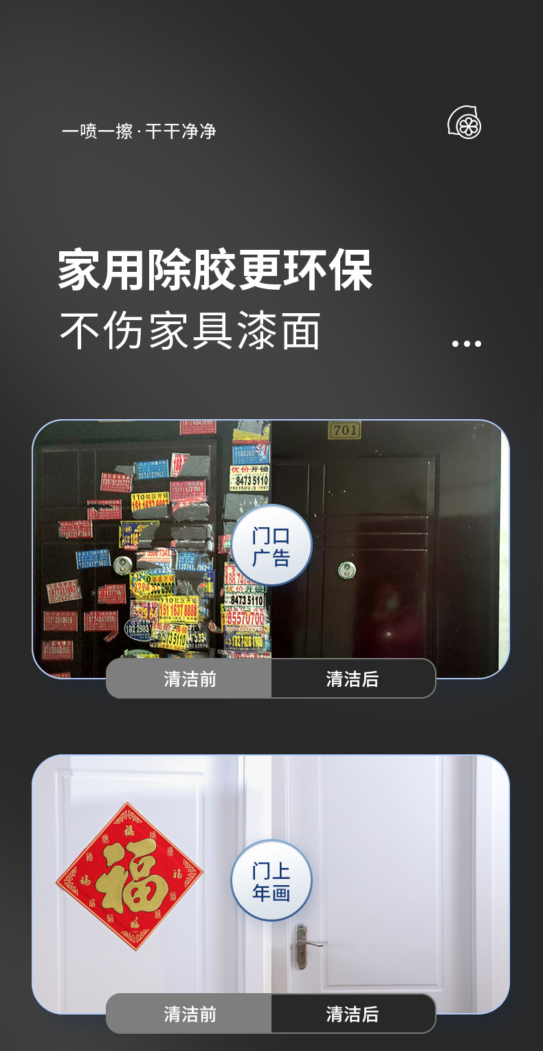 除胶剂家用万能强力去胶清除汽车不干胶清洗双面胶粘胶去除脱胶剂详情9