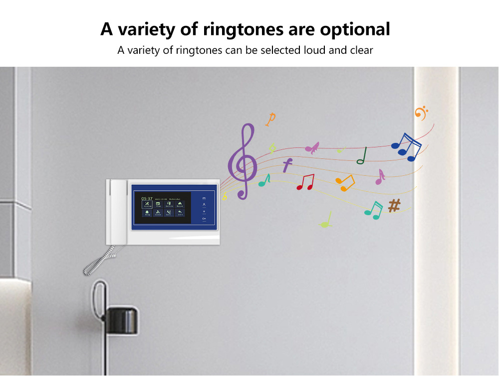 Venta directa de fábrica video timbre intercom visión nocturna hd ir smart villa home set interior cerradura intercom comercio exterior timbre de puerta al por mayor pic 9