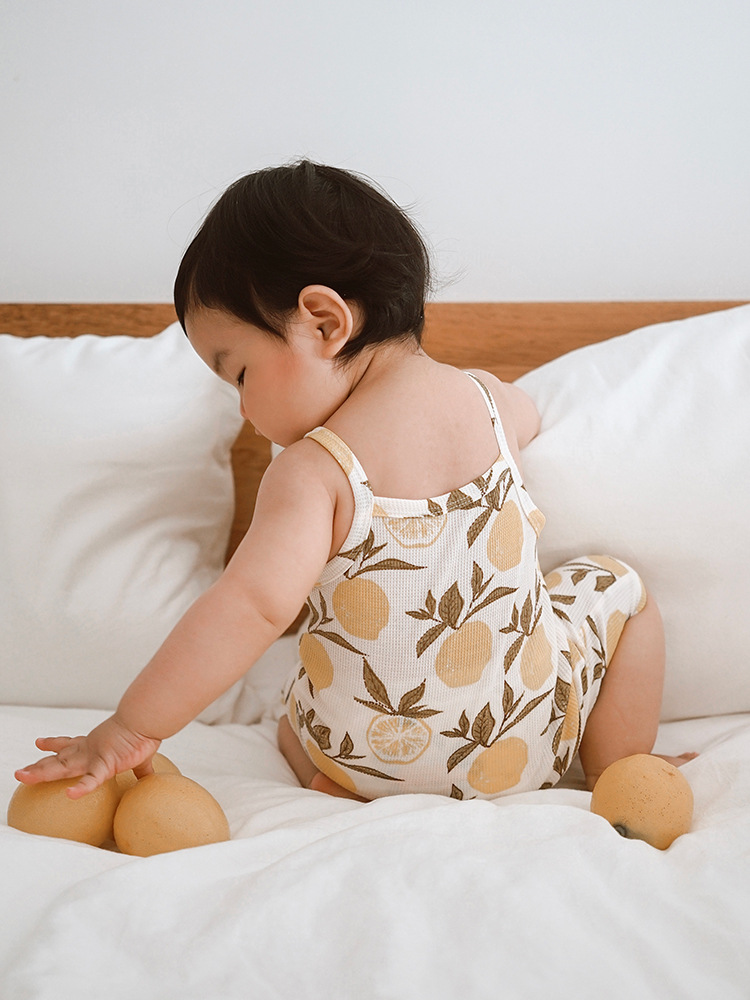 2025夏款婴儿衣服ins婴儿连体衣a类宝宝吊带哈衣爬服详情33