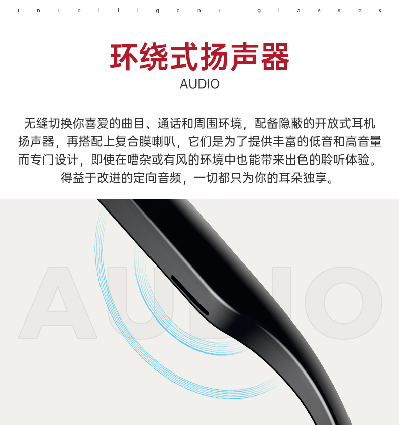 M01 Black Technology 5-megapixel high-definition camera, image recognition, AI translation, smart video glasses source factory pic 4