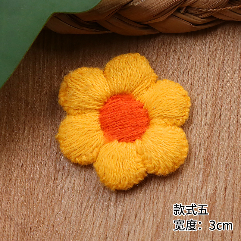 Multicolored knitted flower yarn with colorful lace, 3-centimeter-wide clothing accessories manufacturer for sale pic 9
