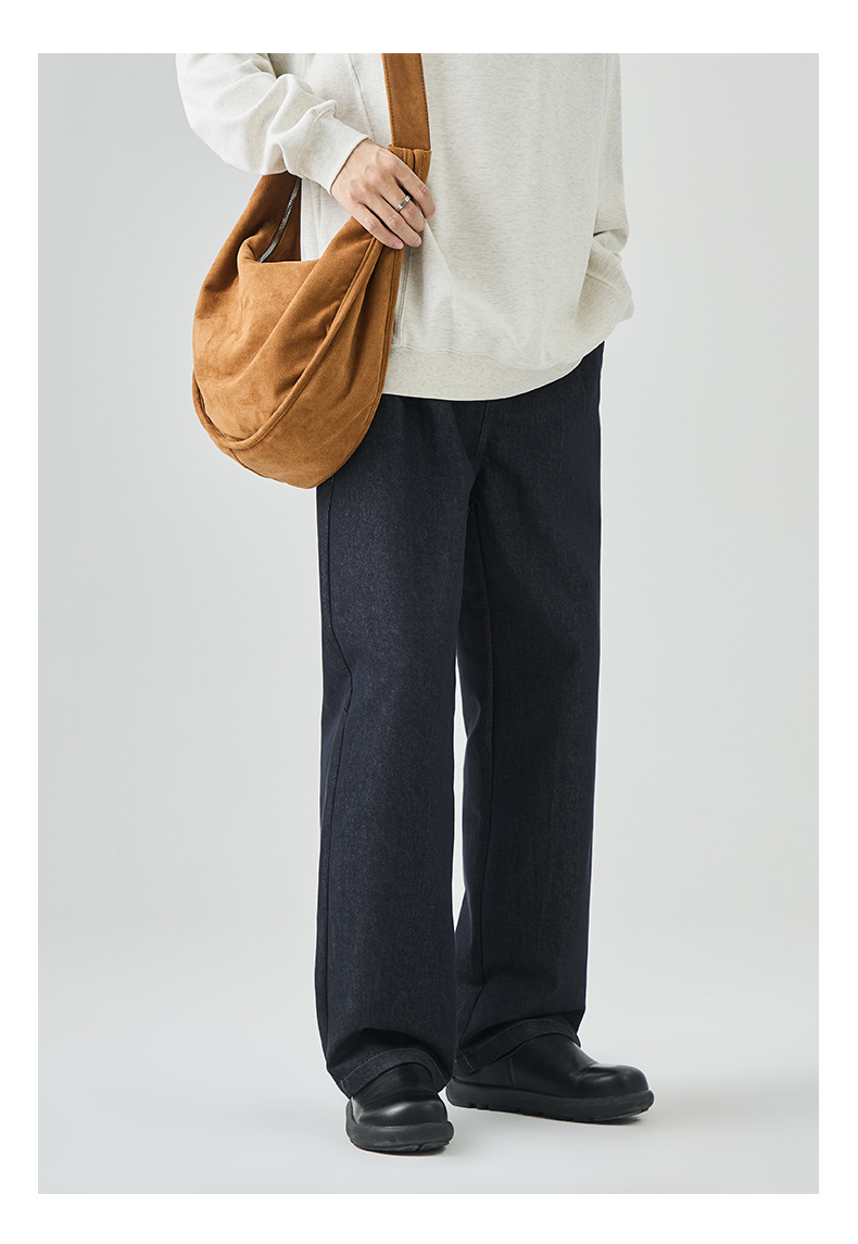 APO男装|跨境牛仔裤男款美式高街秋季潮牌痞帅宽松直筒休闲长裤子详情20