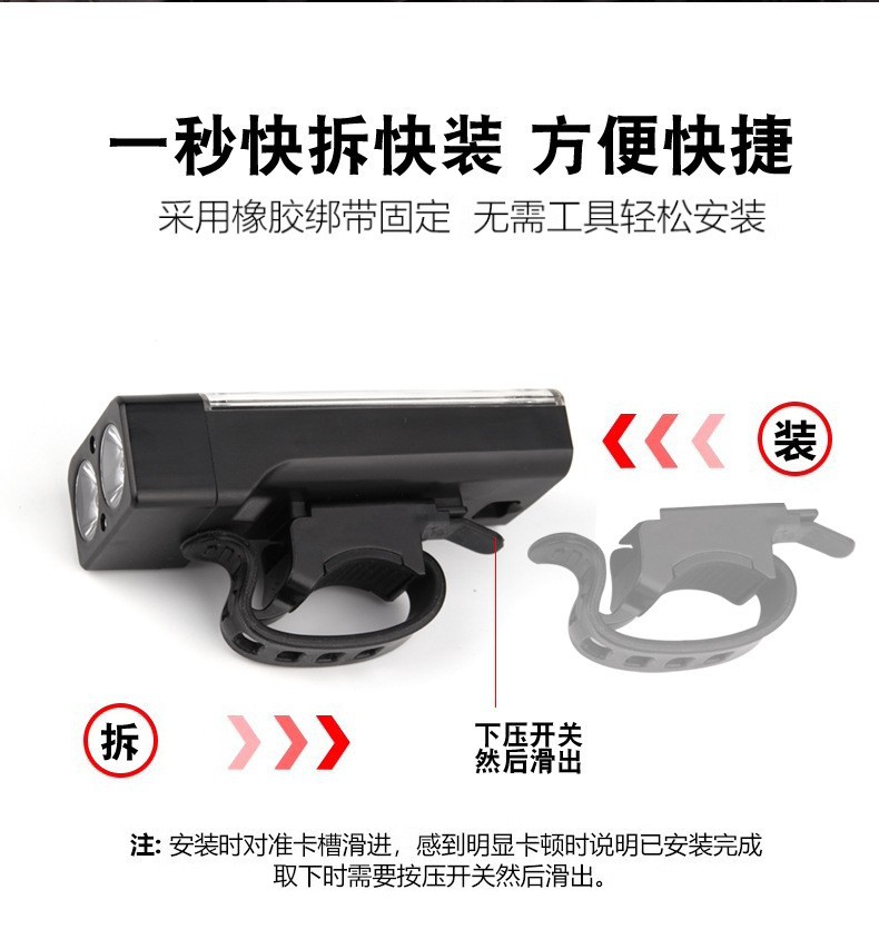 2025 New TYPE-C charging transparent cycling equipment, night riding light, powerful bicycle light, outdoor mountain bike front pic 20