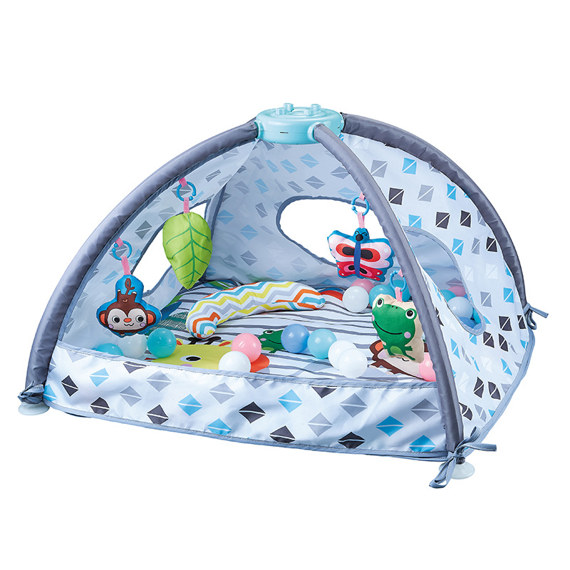 New baby fitness frame, ocean ball pool play mat, baby crawling carpet, foldable music interactive toy pic 1