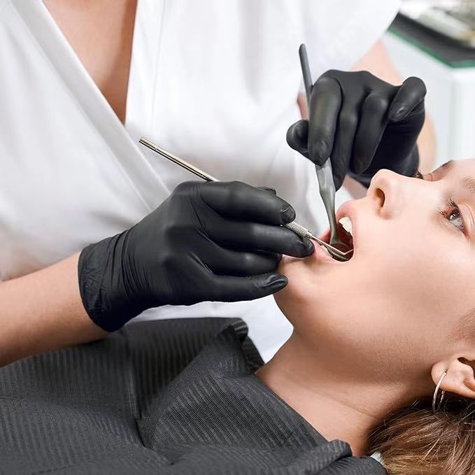 Nitrile gloves加厚防油防水清洁丁晴一次性家用日用高弹丁腈手套详情5