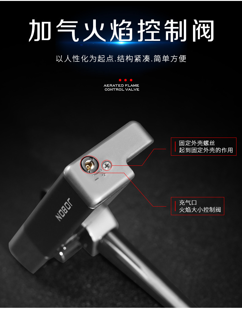 中邦ZB7002斜火明火充气打火机抽烟丝烟斗双用打火机跨境外贸货源详情5