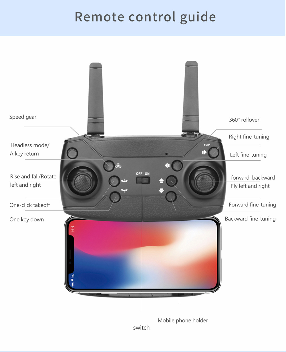 Cross-border E88 high-definition dual-camera folding drone, long-lasting endurance, easy to carry, intelligent obstacle avoidance remote control aircraft for foreign trade pic 22