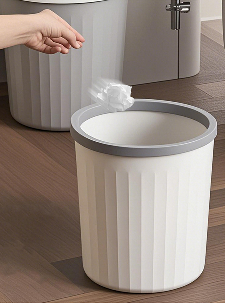 家用厨房垃圾桶 高颜值简约客厅塑料纸篓 厕所卫生间压圈垃圾篓详情11