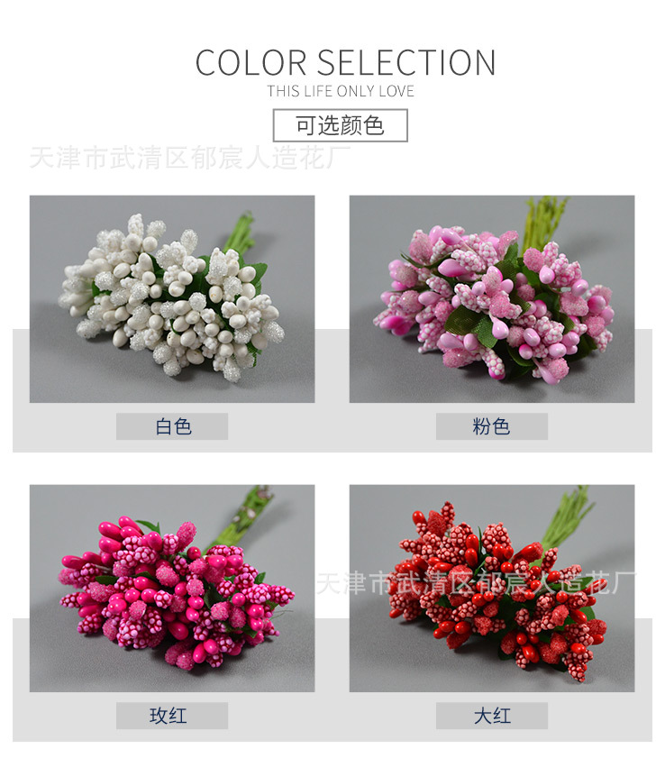 仿真小浆果水晶玻璃珠面珠喜糖盒装饰手工diy花环胸花手腕花制作详情2