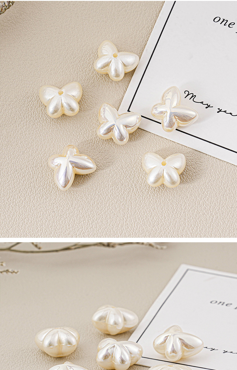 马贝高品质蝴蝶珍珠手缝纽扣女外套扣diy耳钉耳环材料配件珠子详情4