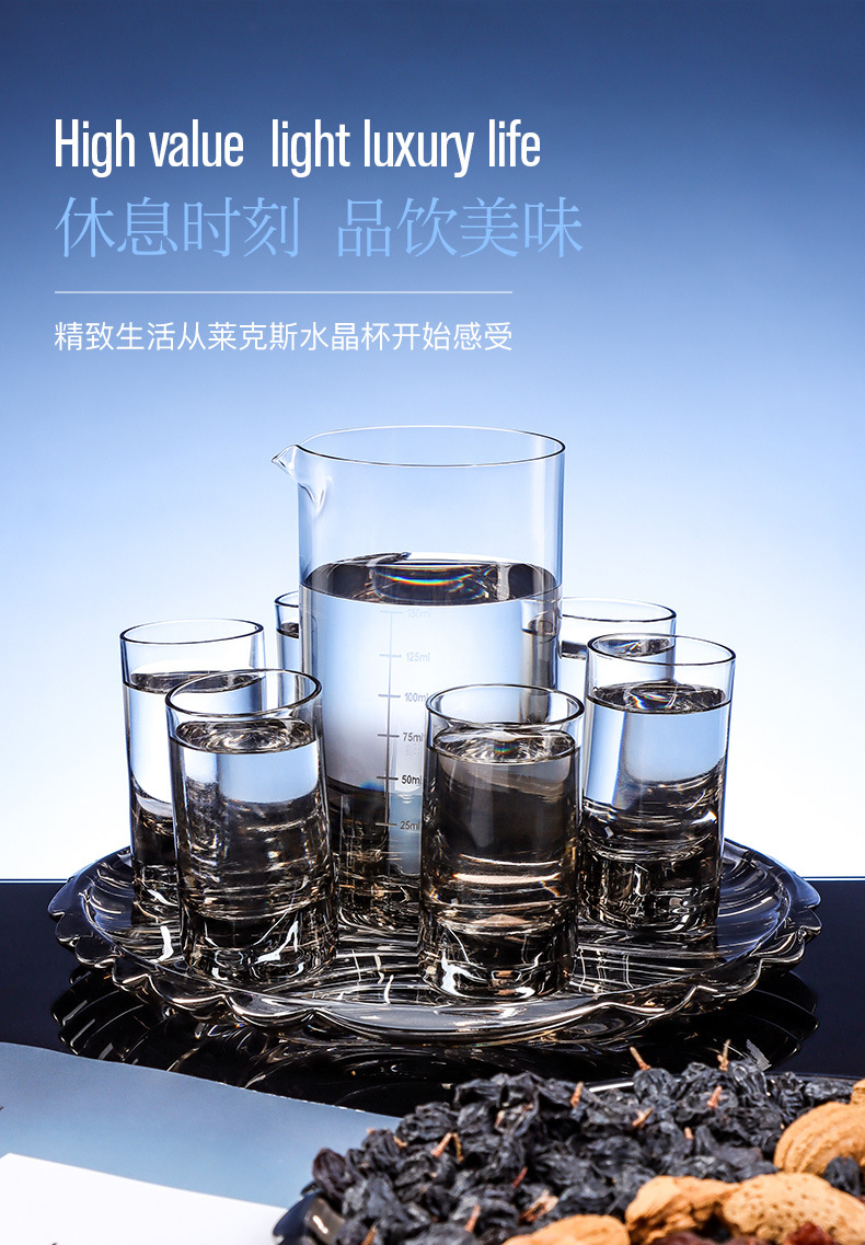 Czech imported lead-free crystal liquor and spirits cups, heat-resistant and niche design, suitable for home, hotel and commercial bulk purchase pic 13