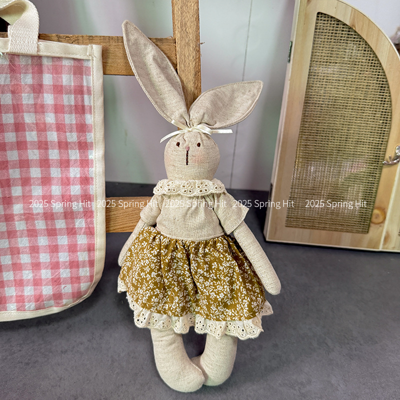 韩系可爱布艺卡通兔兔布娃娃女童玩偶安抚玩具房间公仔可爱送礼物详情11