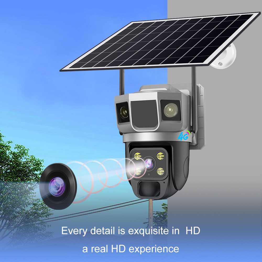 New outdoor video recording solar surveillance camera, home 360 night vision high-definition monitor, wild orchard pic 8