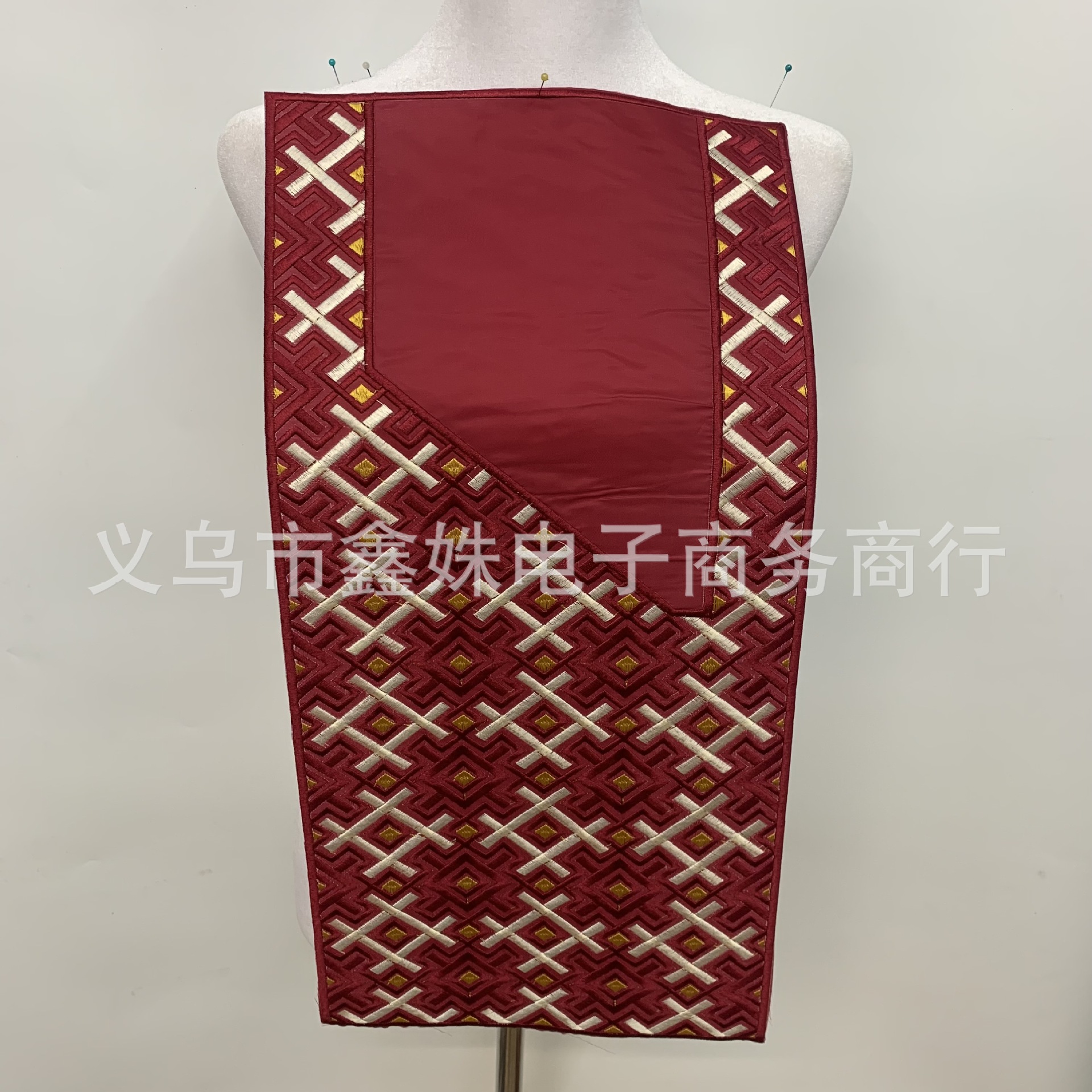 In stock of multi-color rectangular embroidered circular collar stage costume accessories pic 3