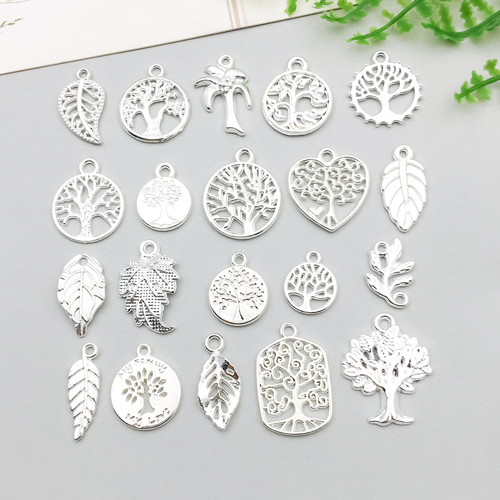 1个新款亮银合金生命树系列吊坠挂件diy手链项链饰品配件详情10