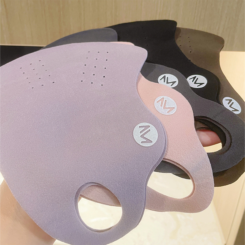 Collagen warm mask for autumn and winter, warm fleece support, breathable solid color, cold-proof, cycling, windproof, dust-proof face mask, sun protection pic 2