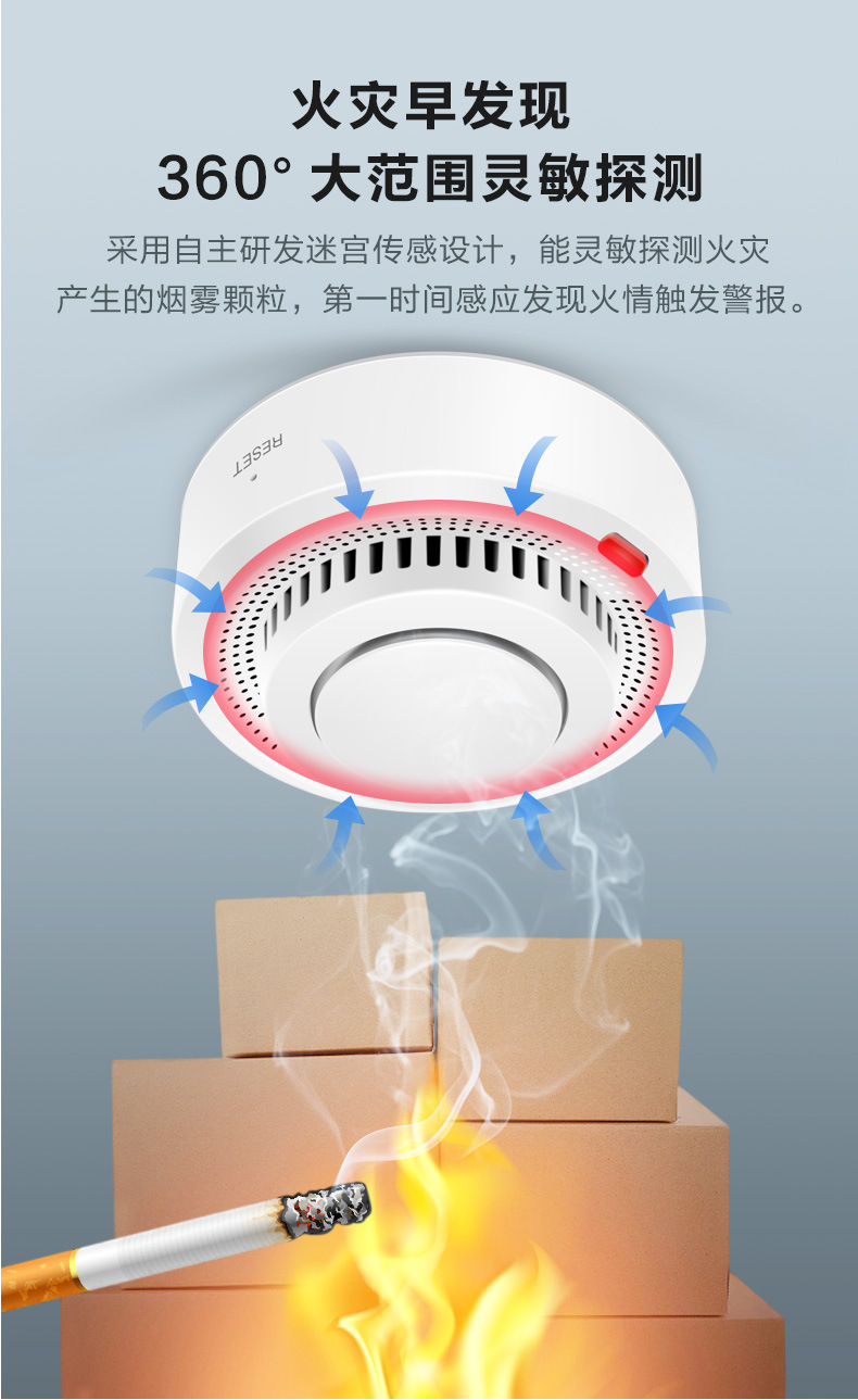 涂鸦智能Zigbee烟雾探测器tuya烟雾报警器 Smoke Sensor源头厂家详情3