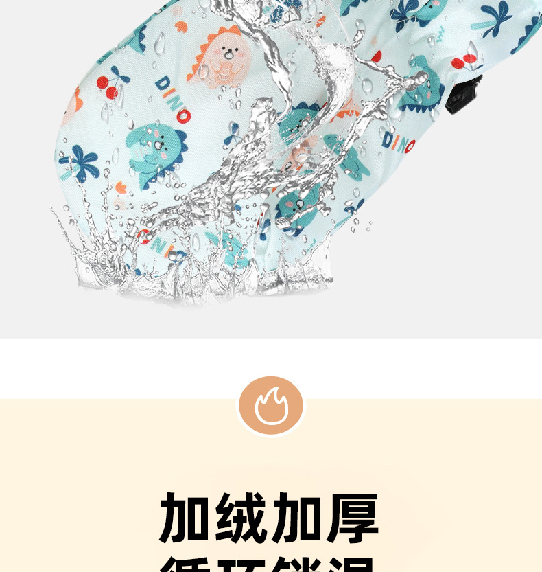 跨境新款儿童加绒手套批发防寒防水保暖宝宝连指冬天儿童滑雪手套详情9