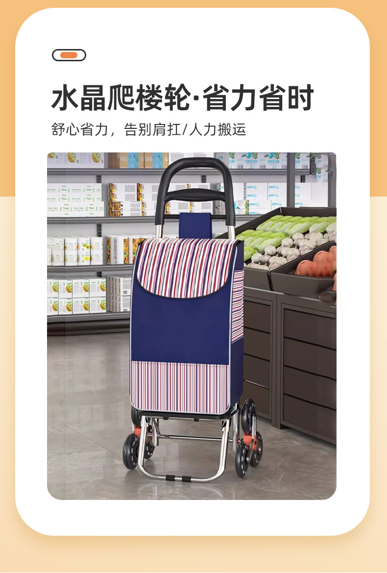 老年人买菜车可爬楼三轮购物车超市菜市场小拉车折叠手拉小推车详情13