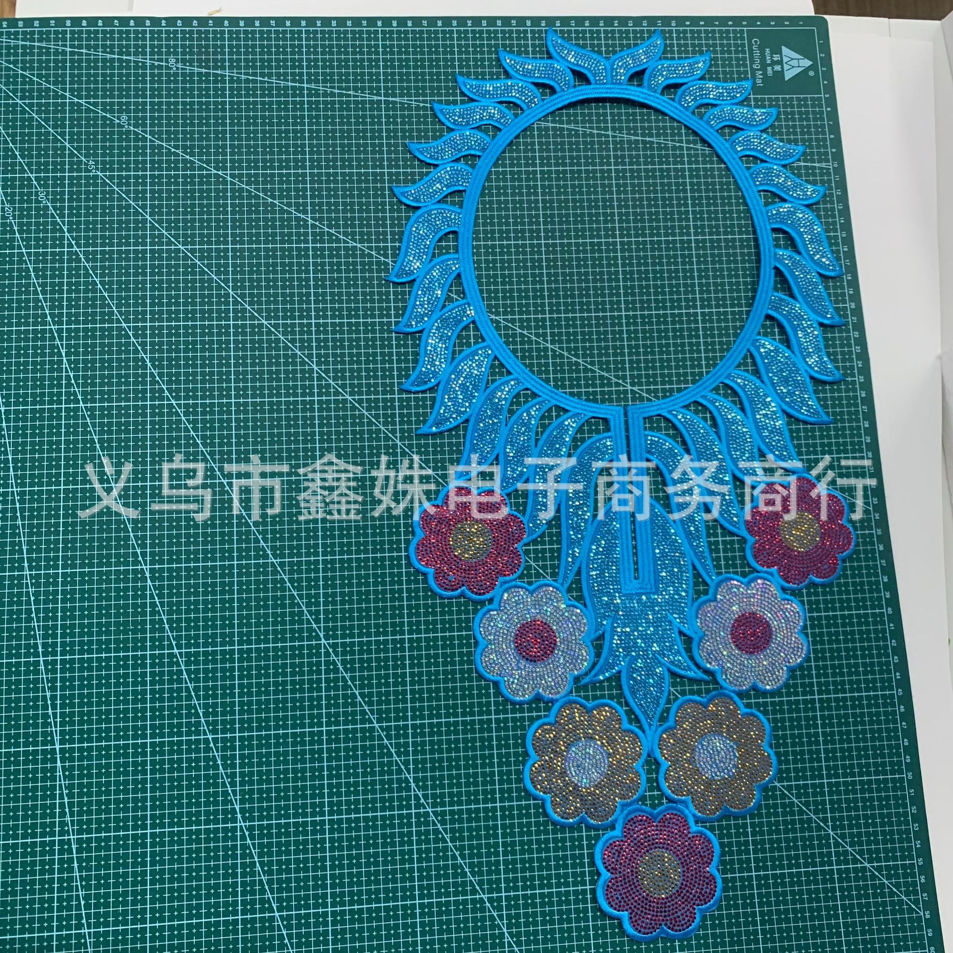 Full diamond back adhesive ironing DIY diamond-encrusted colored diamond shiny collar decoration fake collar collar accessories and auxiliary materials pic 4