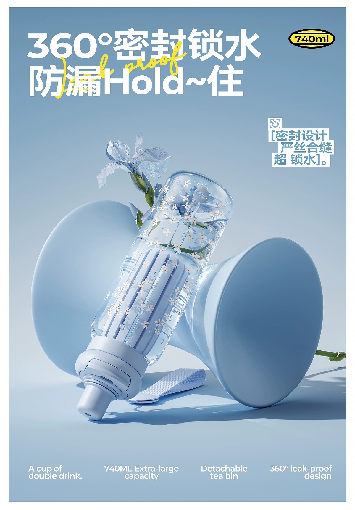 世大家吸管杯女生高颜值2025新款大容量便携塑料杯学生耐高温杯子详情5