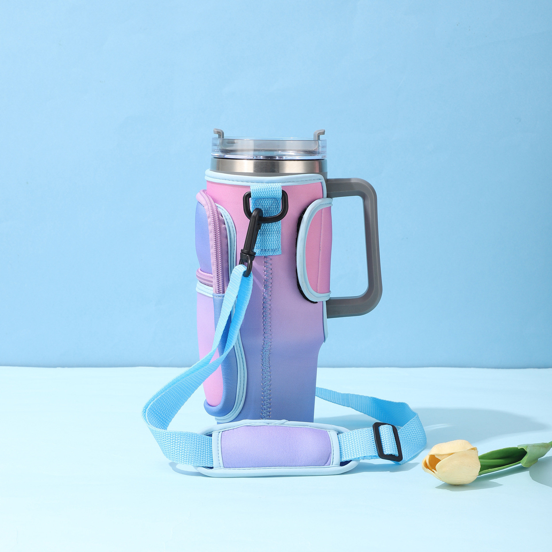 Wholesale 40oz car cup covers, diving fabric, crossbody straps, ice cup covers, and Stanley handle cup covers pic 8