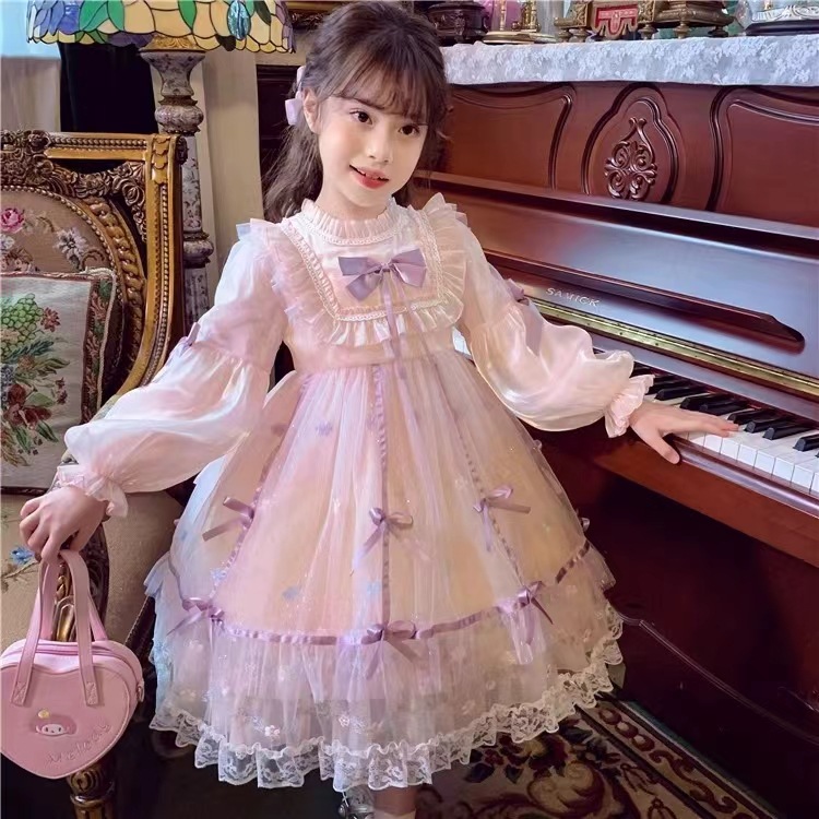 女童洛丽塔公主裙春装2024新款洋气儿童蓬蓬网纱连衣裙女孩生日裙详情15