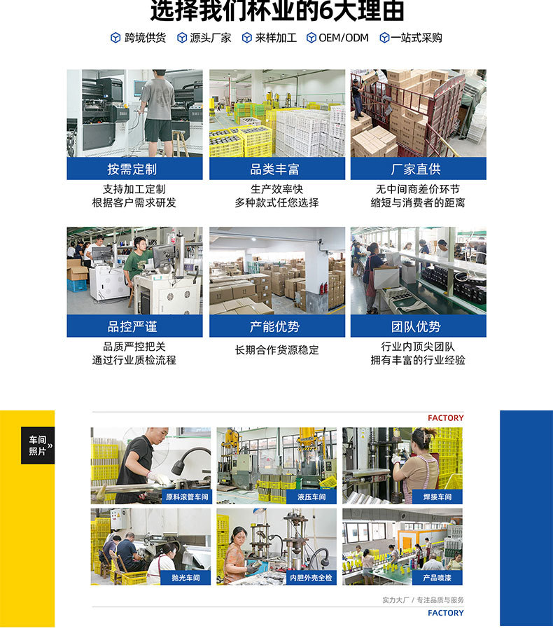 双层真空304不锈钢保温杯办公家用翻盖直身杯大容量纯色随手水杯详情2