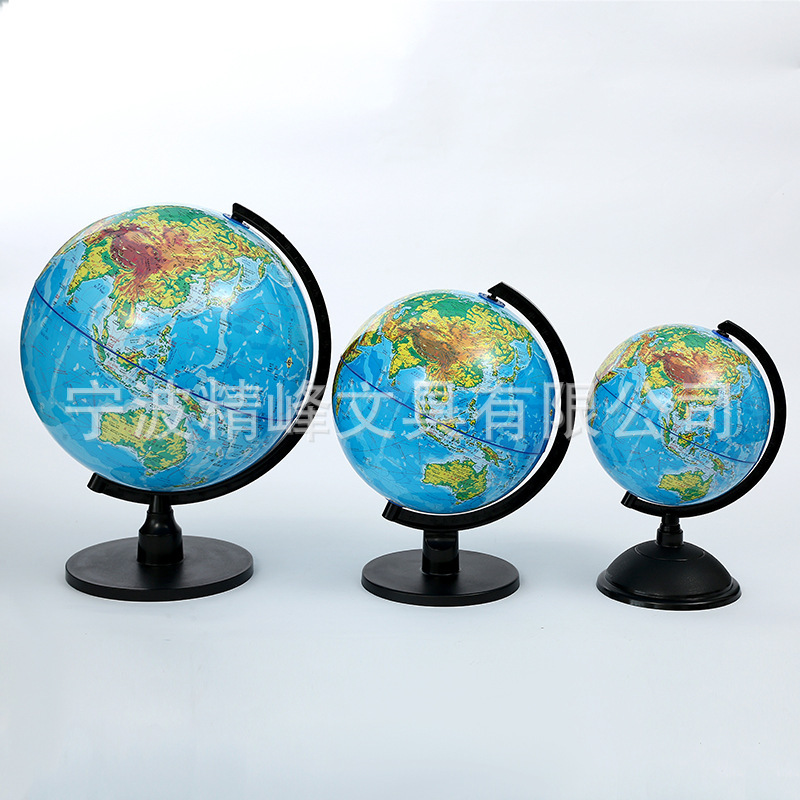 精峰韩文政区全塑地球仪地理课地形学习用品学生工艺品礼物摆件详情3