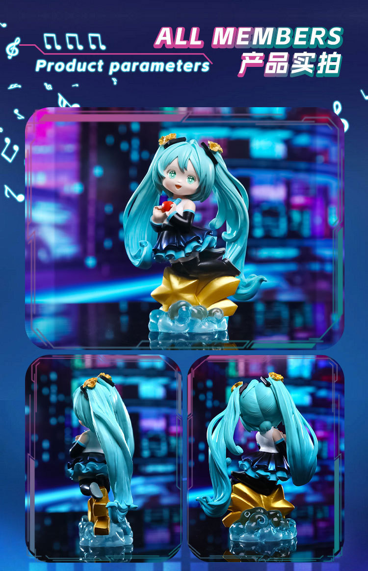 Virtual large-scale diva figurine, Hatsune Miku figurine model, landscape figurine, desktop figurine, resin handicraft pic 8