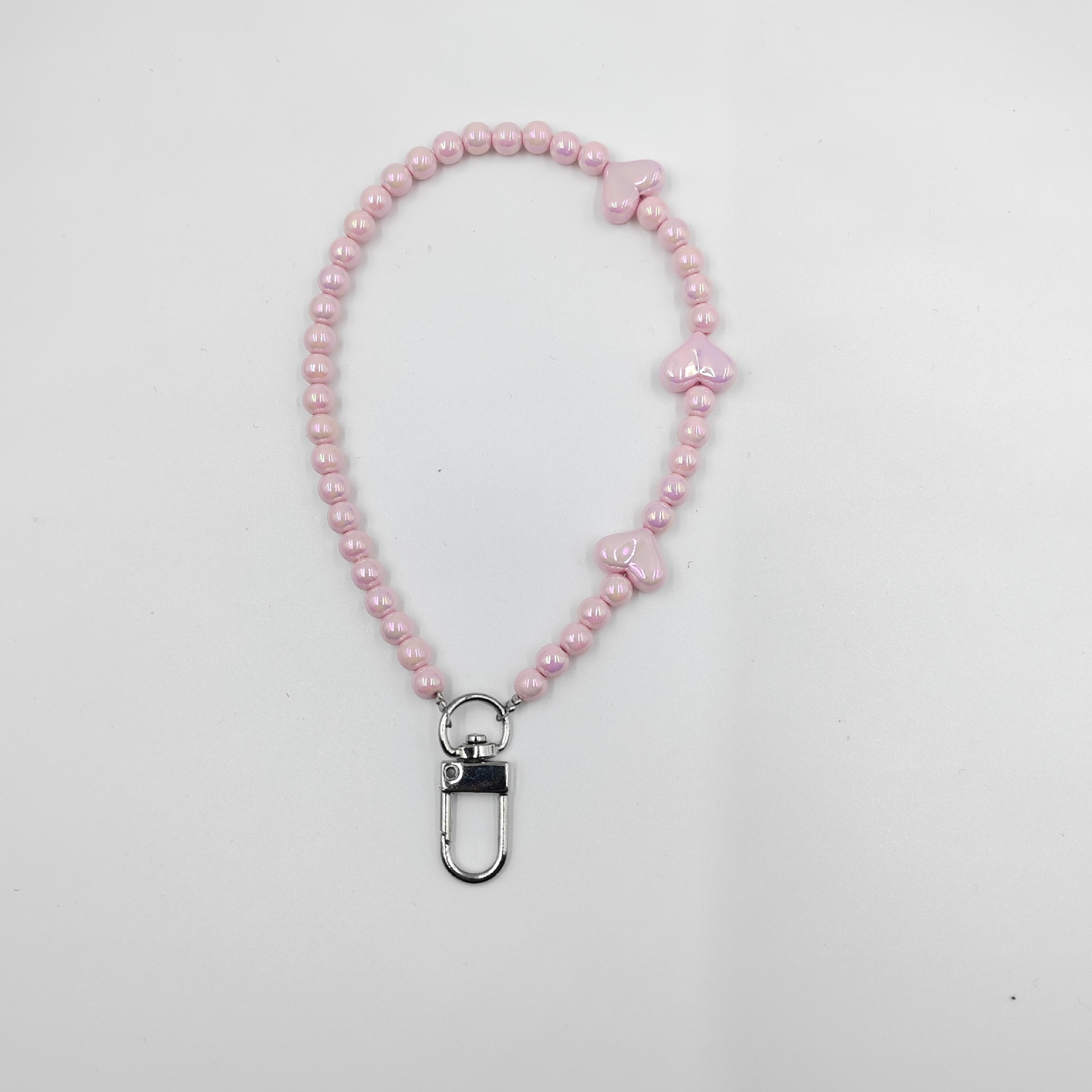 新款热卖款时尚百搭纯手工制作糖果装饰串珠爱心手机链手机壳挂绳详情5