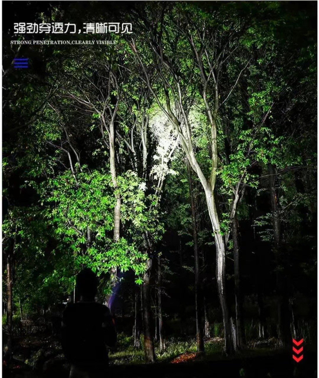 新款l迷你强光家用手握式可充电手电筒便携夜间照明清晰度显示高详情6