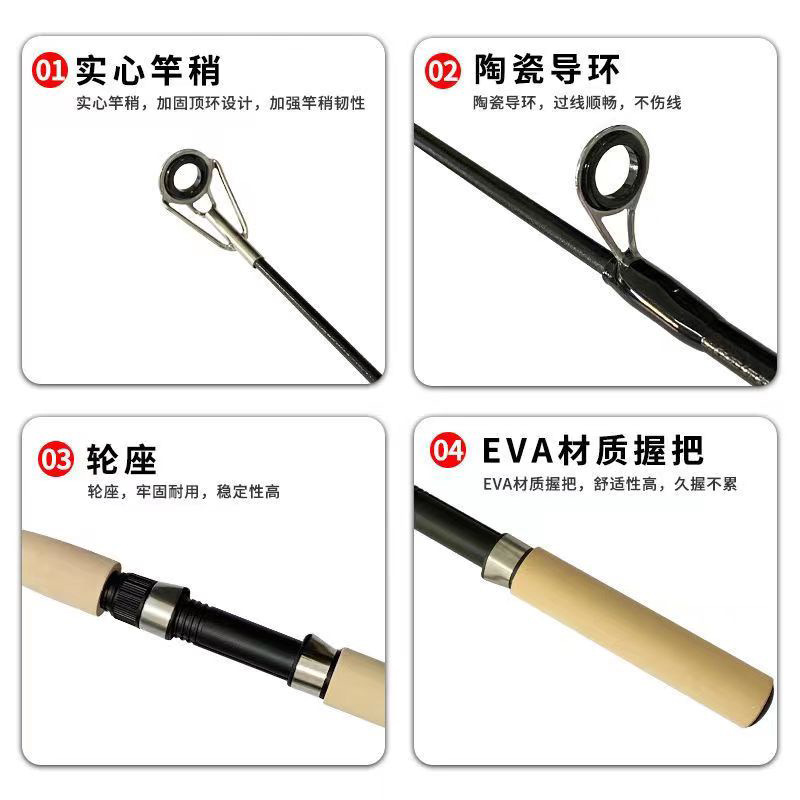 Ice fishing rod, lure rod, portable mini sea fishing rod, winter fishing supplies, portable valve rod fishing rod, winter fishing rod pic 4