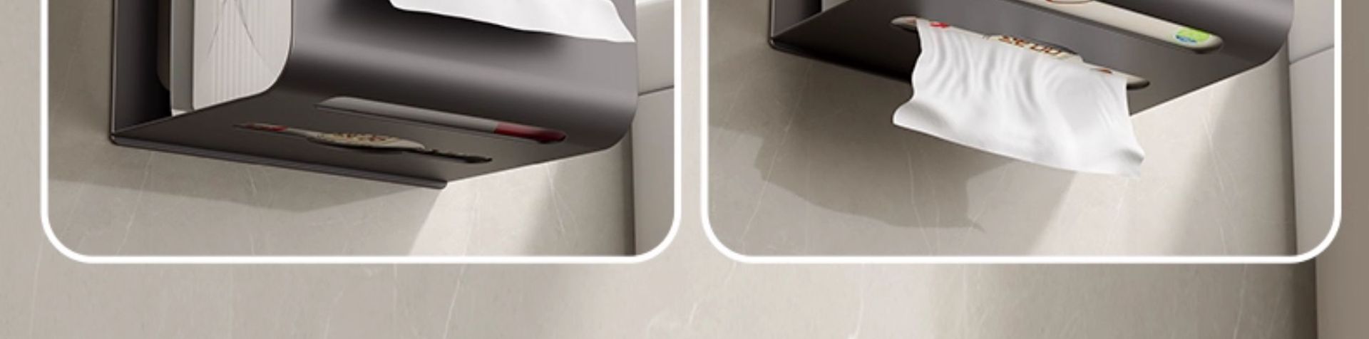 家用纸巾盒厕所置物架免打孔壁挂式抽纸厕纸放置盒洗手间卷纸架详情6