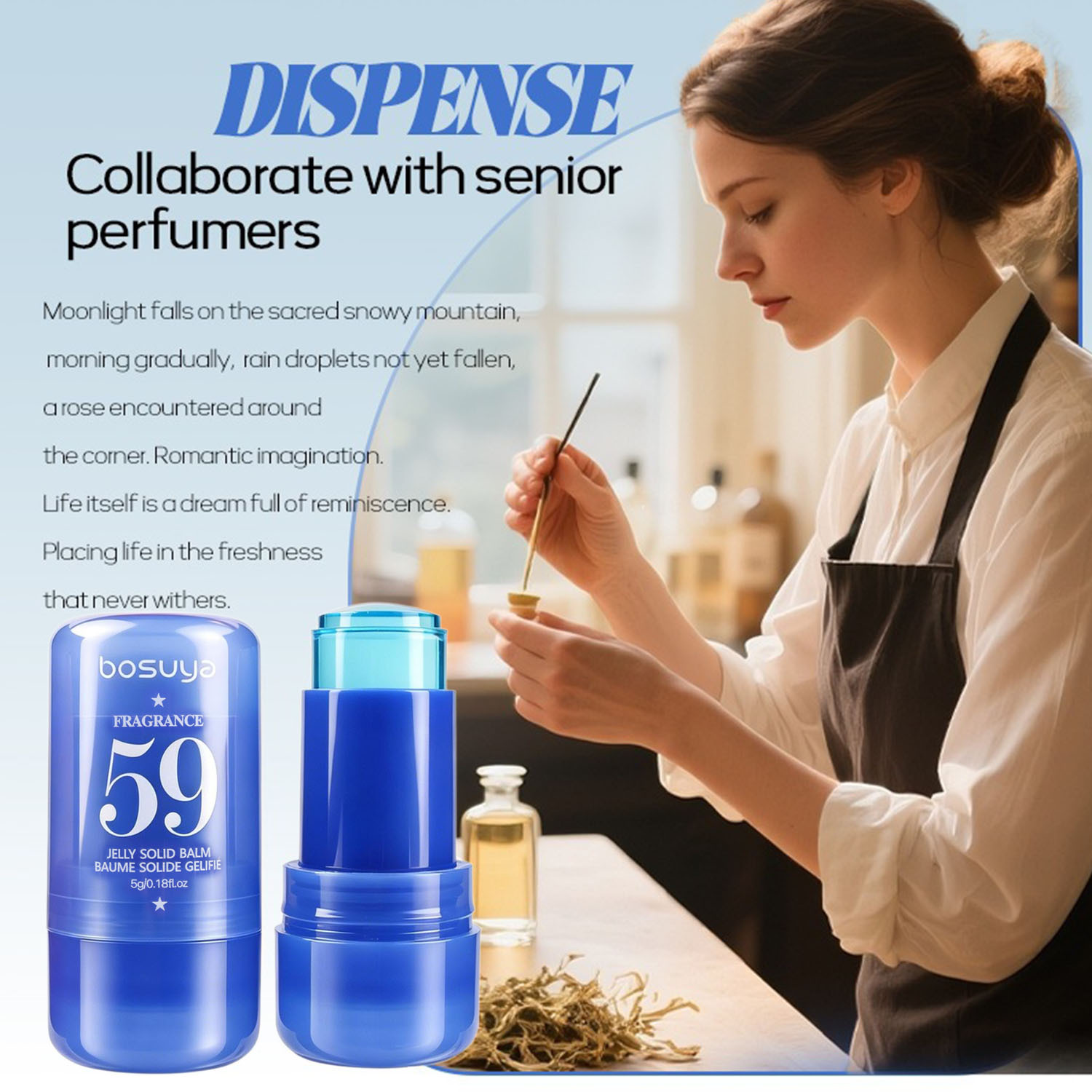 【 Cross-border Exclusive 】Bosuya Body Fragrance Cream Set, long-lasting fragrance, creamy texture, non-sticky, compact and portable pic 10