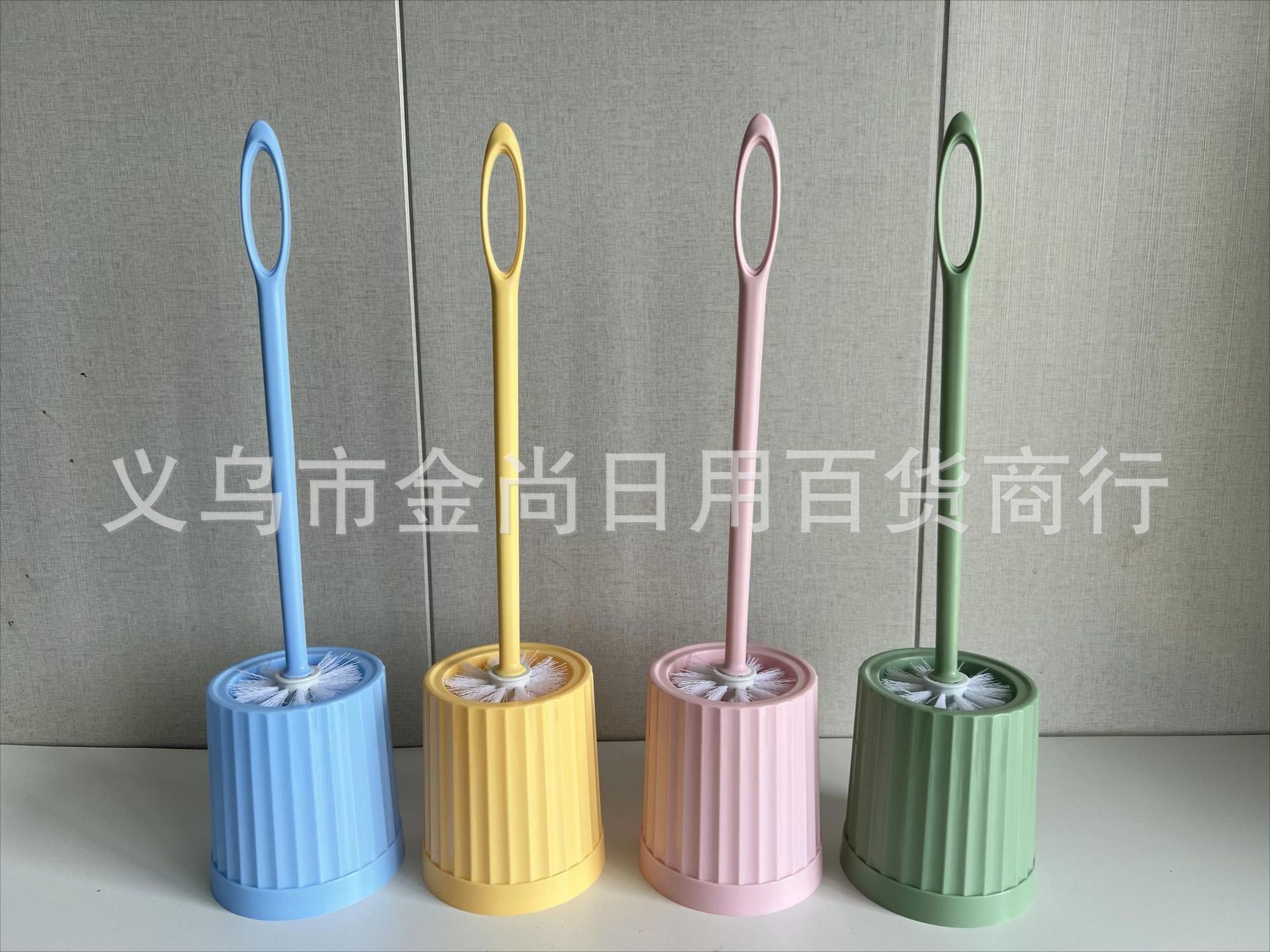High-quality appearance level, colorful household toilet brush set with base, long-handled round head toilet cleaning set for bathroom seats pic 8