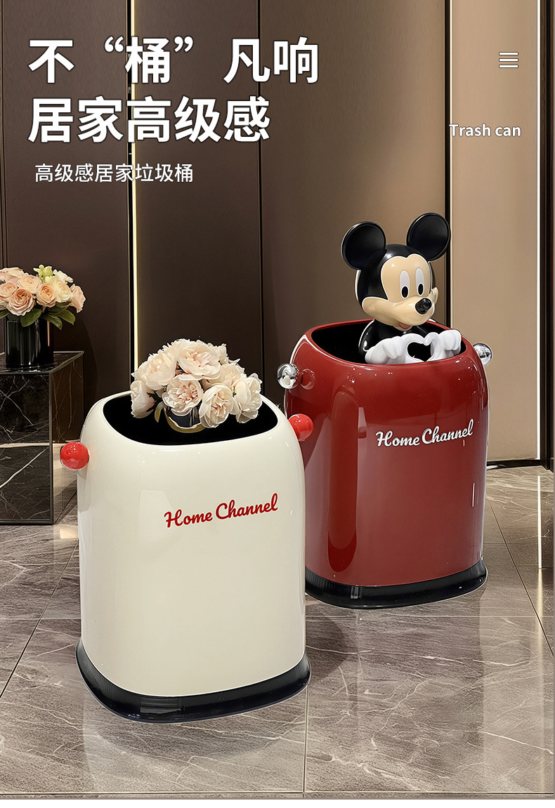 高级感垃圾桶家用双桶方形高颜值卧室卫生间废纸篓桌面垃圾筒详情1