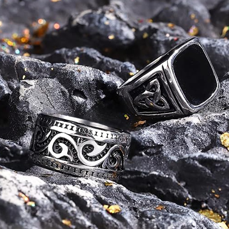 Wholesale of best-selling titanium steel chain rings, rotating ring sets and stainless steel jewelry for cross-border e-commerce in Europe and America pic 4