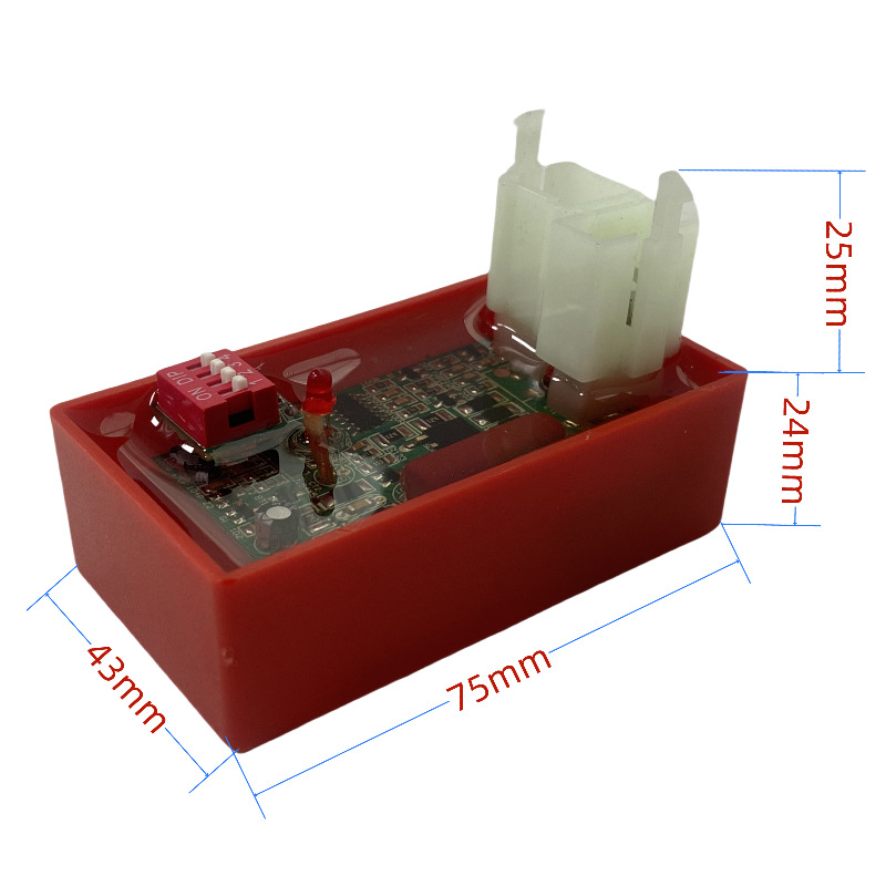 摩托车赛车点火系统配件适用GY650CC80C150CC6针可调点火器详情17