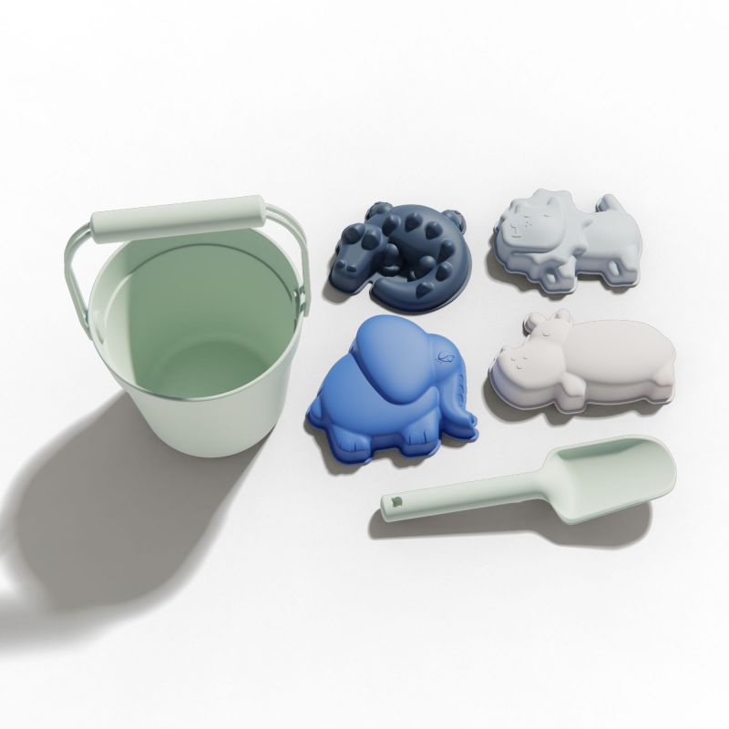 儿童硅胶沙滩桶套装 宝宝挖沙铲沙滩玩具 洗澡玩水亲子互动戏水玩具 安全无毒环保材质详情10