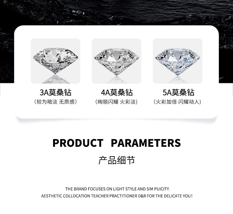 A 5-carat Moissan ring S925 with a high-end and light luxury feel from Europe, America, Japan and South Korea, made entirely of pure silver, is a versatile engagement and proposal ring pic 10