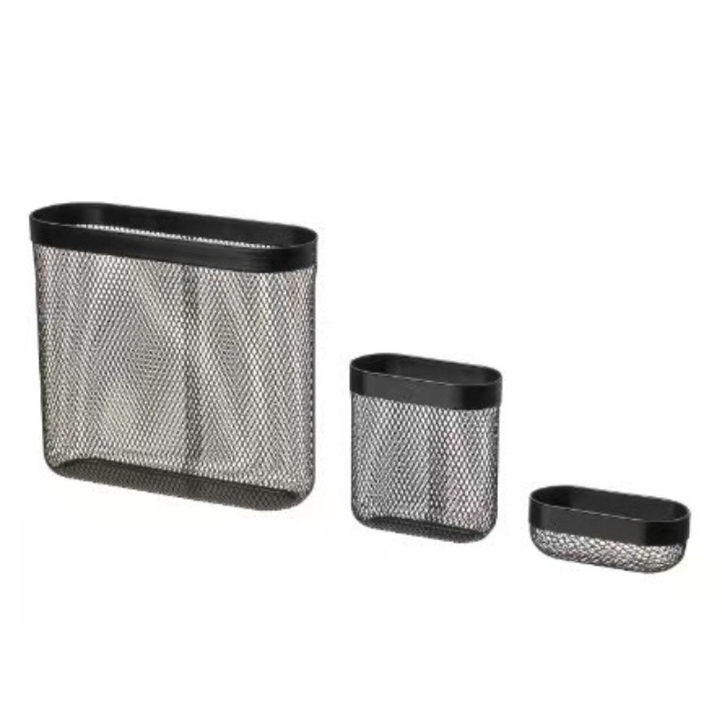 定制洞洞板配件挂钩免打孔墙面收纳三件套网篮置物架挂篮收纳篮详情4