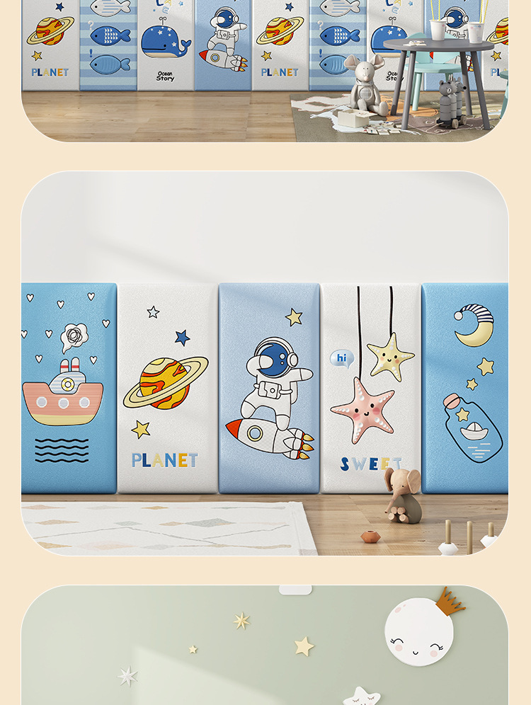 婴儿防撞墙贴儿童卡通软包宝宝防撞磕碰墙垫榻榻米防撞条儿童房墙详情16