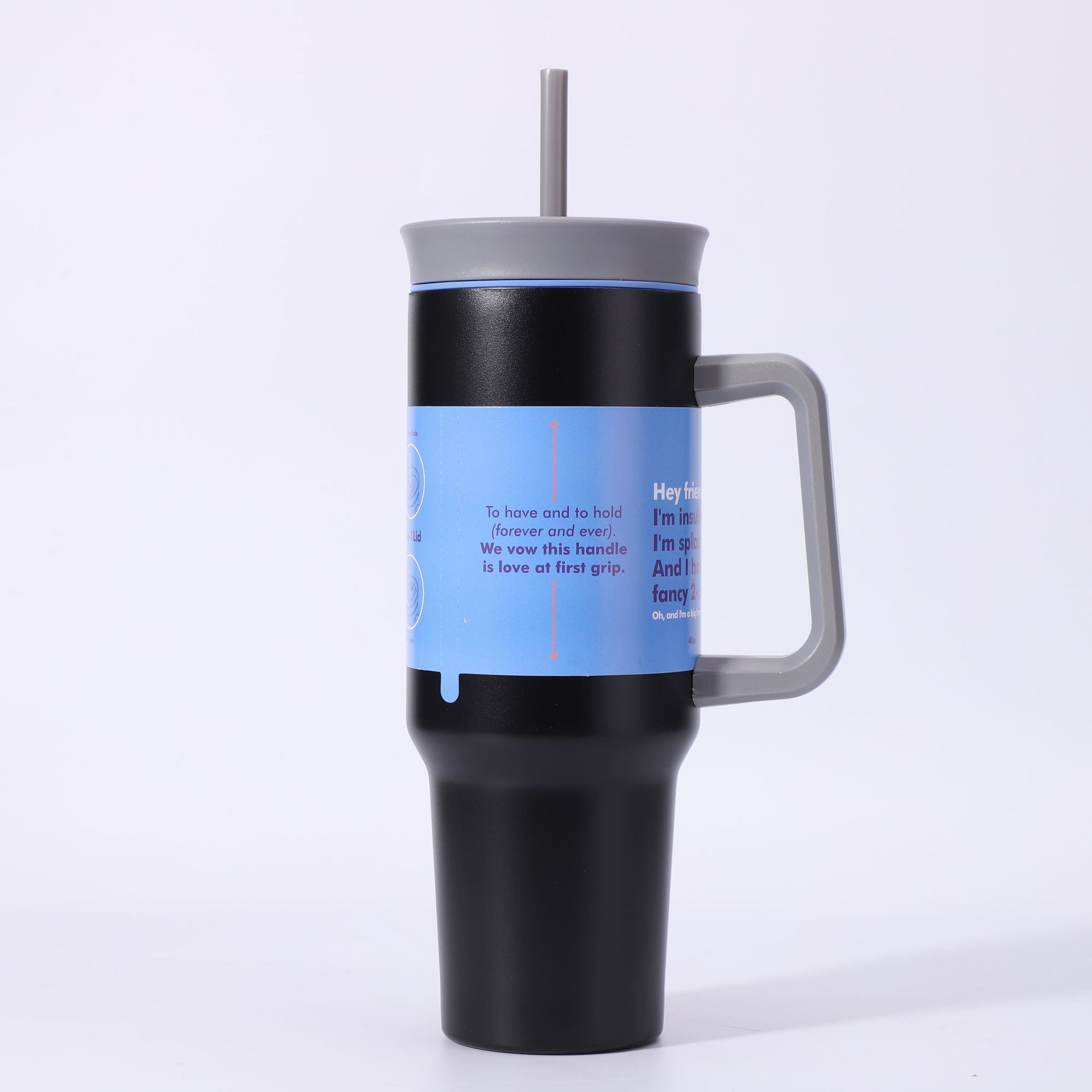 New cross-border 304 stainless steel ice cup, high appearance level, simple insulated water bottle, outdoor portable large-capacity water cup pic 12
