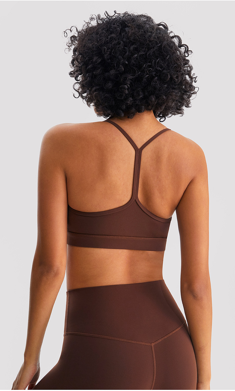 INFLACHI运动内衣女裸感磨毛舒适吸湿排汗瑜伽服吊带健身美背文胸详情19