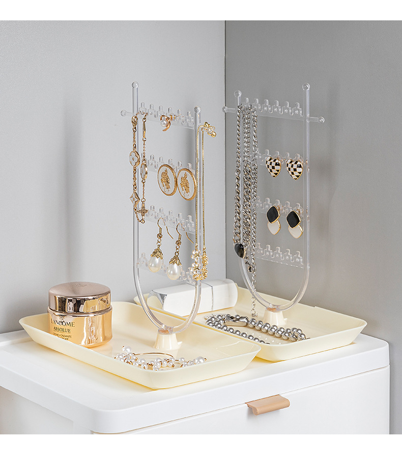 项链收纳架饰品耳环置物架2023新款高档精致首饰盒戒指耳环展示架详情14