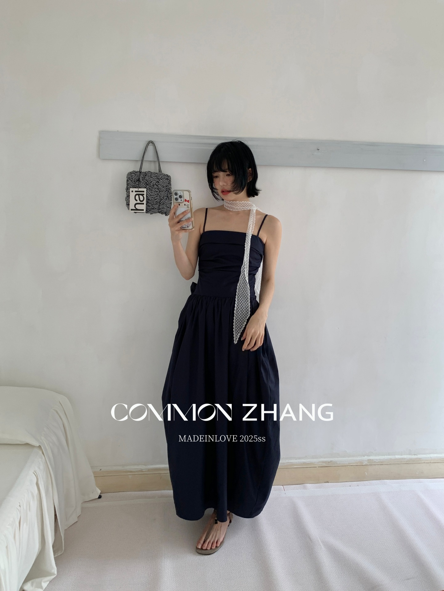 CZ ZHANG Summer Multi-color mint Mamba style lace-up waist-cinching and slimming halter flower bud dress for women B26925 pic 43