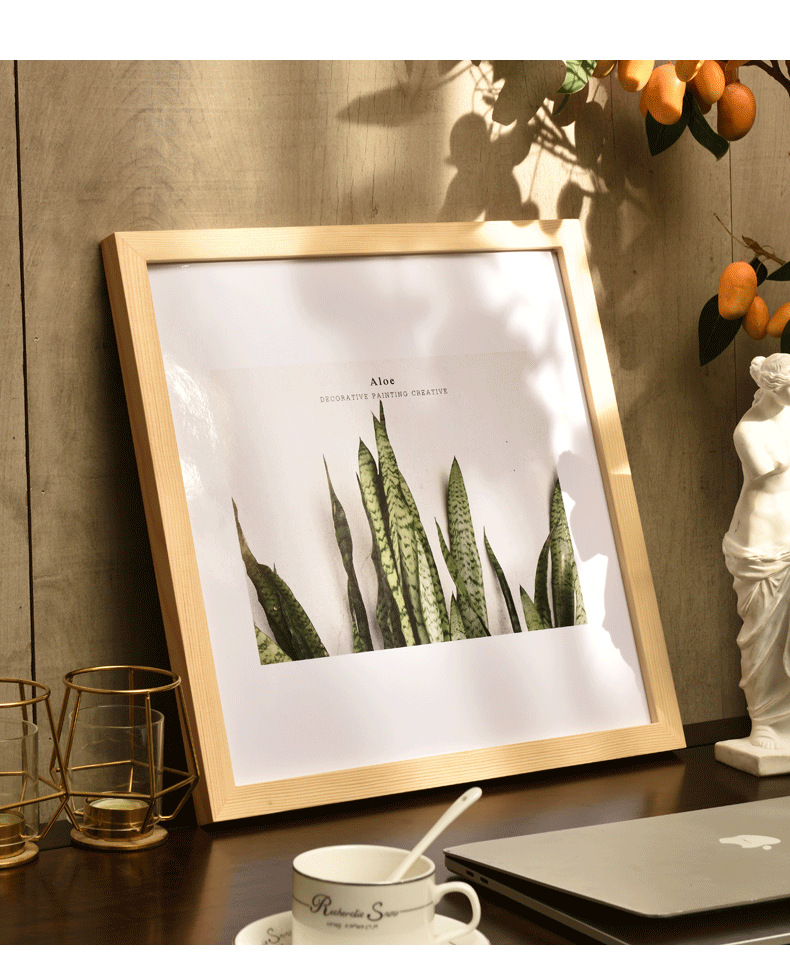 正方形实木画框装裱相框挂墙 33 38 30 35 40 45 50 60寸简约摆台详情2