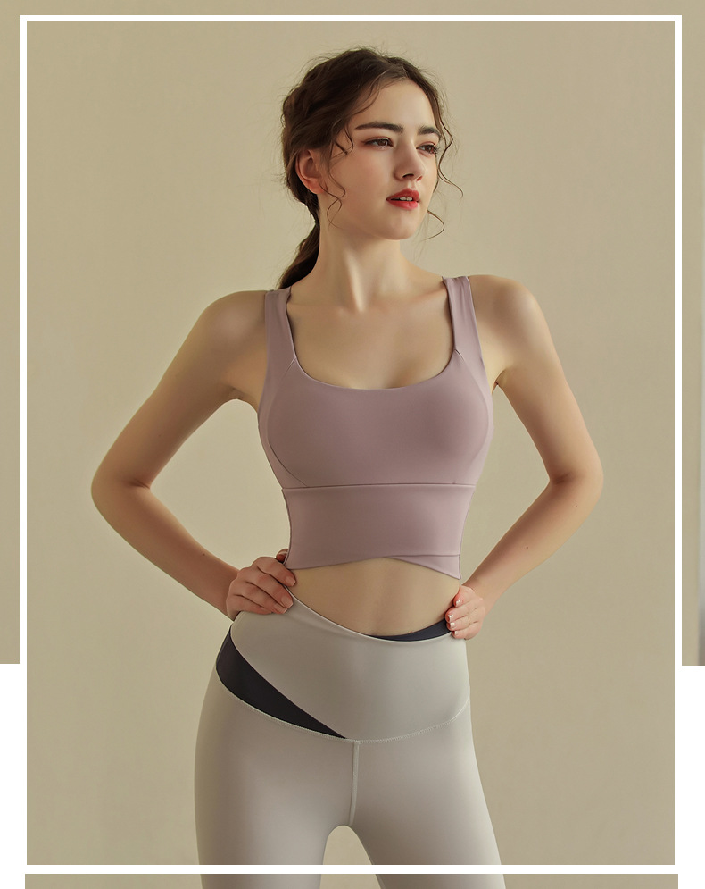 New shockproof high-strength running and fitness bra for women, skin-friendly and beautiful back, yoga vest for outerwear pic 3
